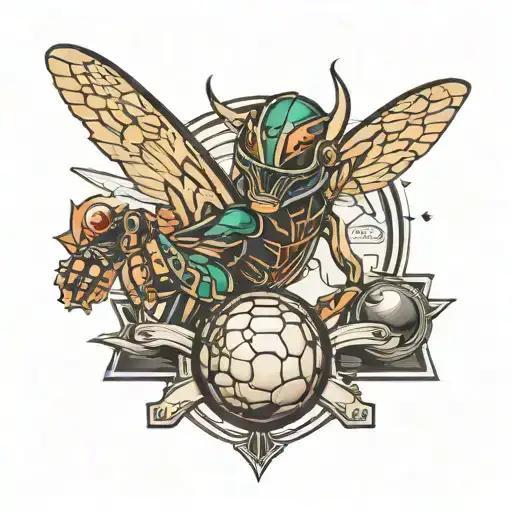 cricket soccer and doctor holding tattoo design idea