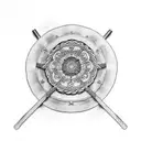 Luffy's iconic straw hat tattoo design idea