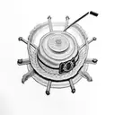 Luffy's iconic straw hat tattoo design idea