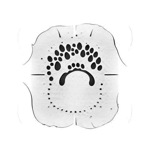 Cat paw print with scales of justice tattoo design idea