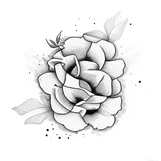 flower bush  tattoo design idea