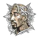 2pac tattoo design idea