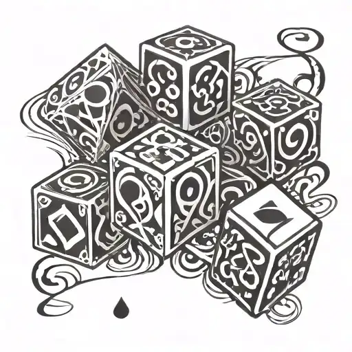 Dice 3, 14 tattoo design idea