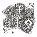 Dice 3, 14 tattoo design idea