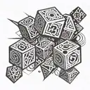 Dice 3, 14 tattoo design idea