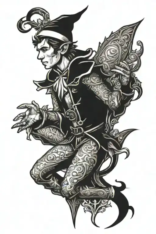 Elf tattoo design idea