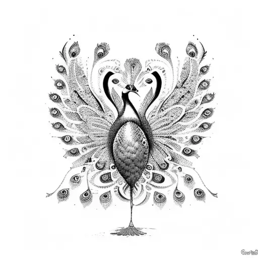 Peacock tattoo design idea