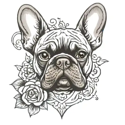 french bulldog tattoo design idea