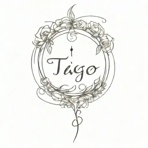 On my left arm a tattoo with my brother's name (tiago ferreira) tattoo design idea