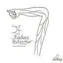 On my left arm a tattoo with my brother's name (tiago ferreira) tattoo design idea