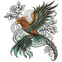 Tree of Life Phoenix: Start tattoo design idea