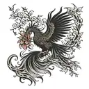 Tree of Life Phoenix: Start tattoo design idea