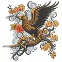 Tree of Life Phoenix: Start tattoo design idea