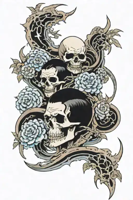 holy death tattoo design idea