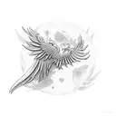 full sleeve phoenix  tattoo design idea