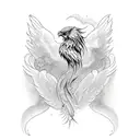 full sleeve phoenix  tattoo design idea