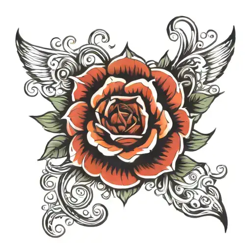 give grace written vertically tattoo design idea