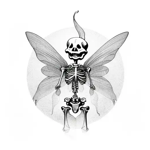 skeleton fairies  tattoo design idea