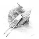 a match into water tattoo design idea