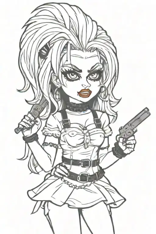 tiffany valentine bride of chucky  tattoo design idea