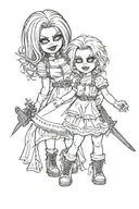 tiffany valentine bride of chucky  tattoo design idea