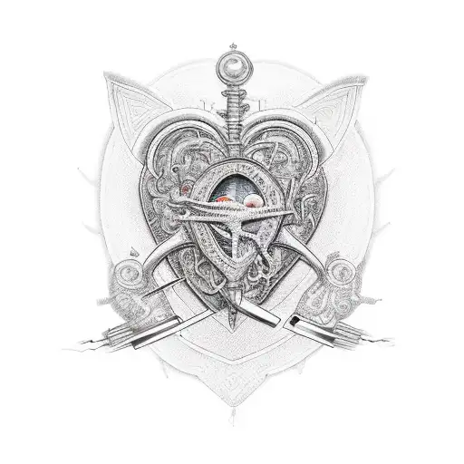 Sacred Heart tattoo design idea