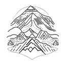 the outline of the mount everest landscape created by the words why not tattoo design idea