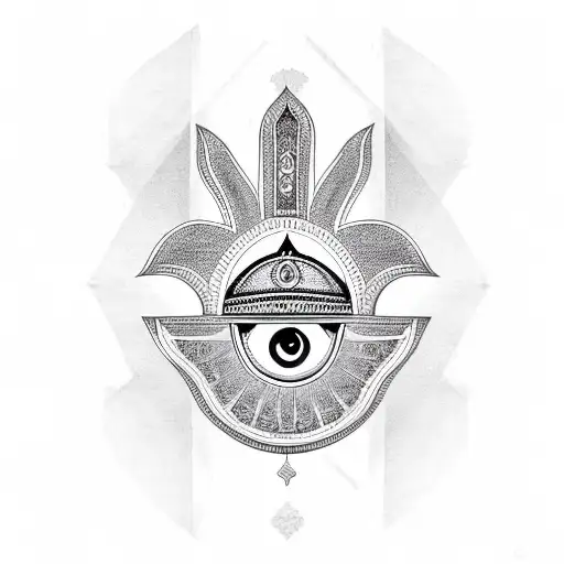 Hamsa Symbolirs tattoo design idea
