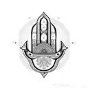 Hamsa Symbolirs tattoo design idea