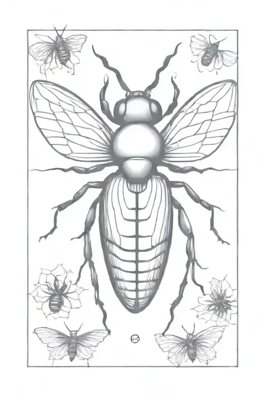 insect tattoo design idea
