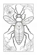 insect tattoo design idea