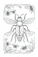insect tattoo design idea
