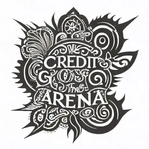Phrase "The credit goes to the man in the arena" tattoo design idea