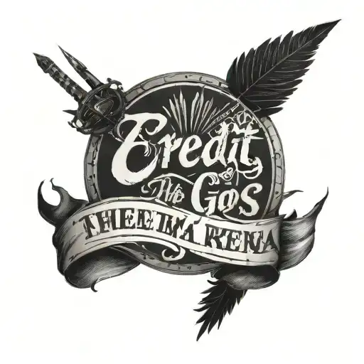 Phrase "The credit goes to the man in the arena" tattoo design idea