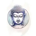 Buddha face tattoo design idea