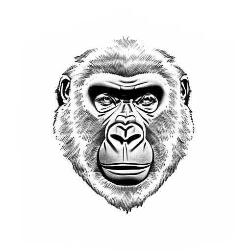 Silverback gorilla tattoo design idea