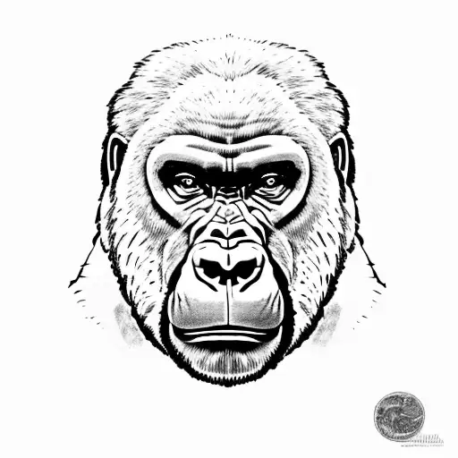 Silverback gorilla tattoo design idea