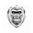 Silverback gorilla tattoo design idea