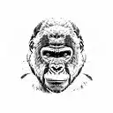 Silverback gorilla tattoo design idea