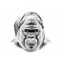 Silverback gorilla tattoo design idea