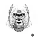 Silverback gorilla tattoo design idea