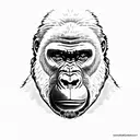 Silverback gorilla tattoo design idea