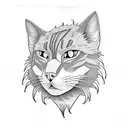 Princess Mononoke as a Cat tattoo design idea
