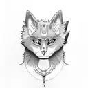 Princess Mononoke as a Cat tattoo design idea