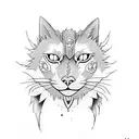 Princess Mononoke as a Cat tattoo design idea