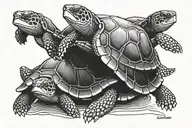turtles 3 tattoo design idea