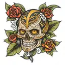 villa tattoo design idea