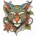 villa tattoo design idea