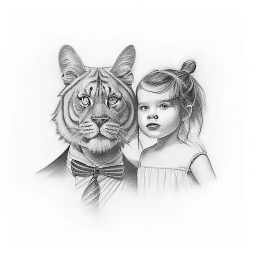 father and daughter 05/10/2021 miss you daddy tattoo design idea