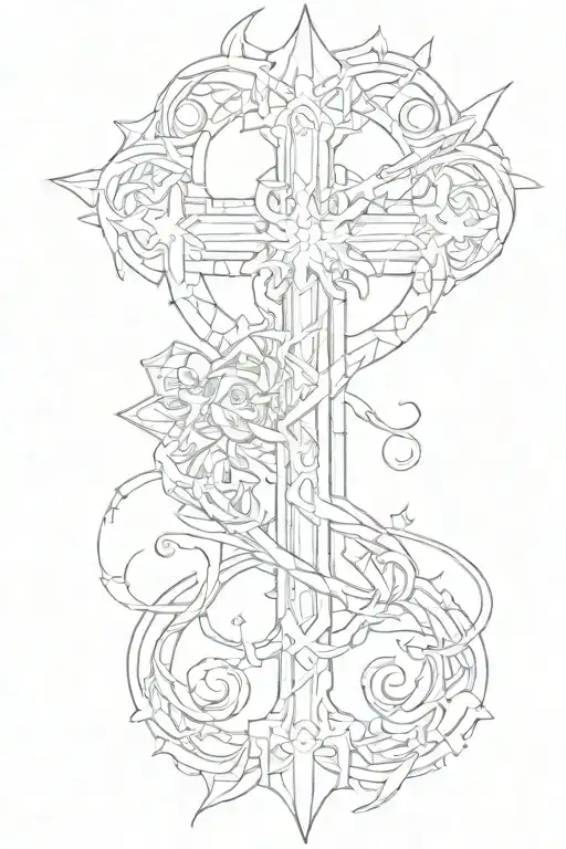 cybersiglism cross tattoo tattoo design idea